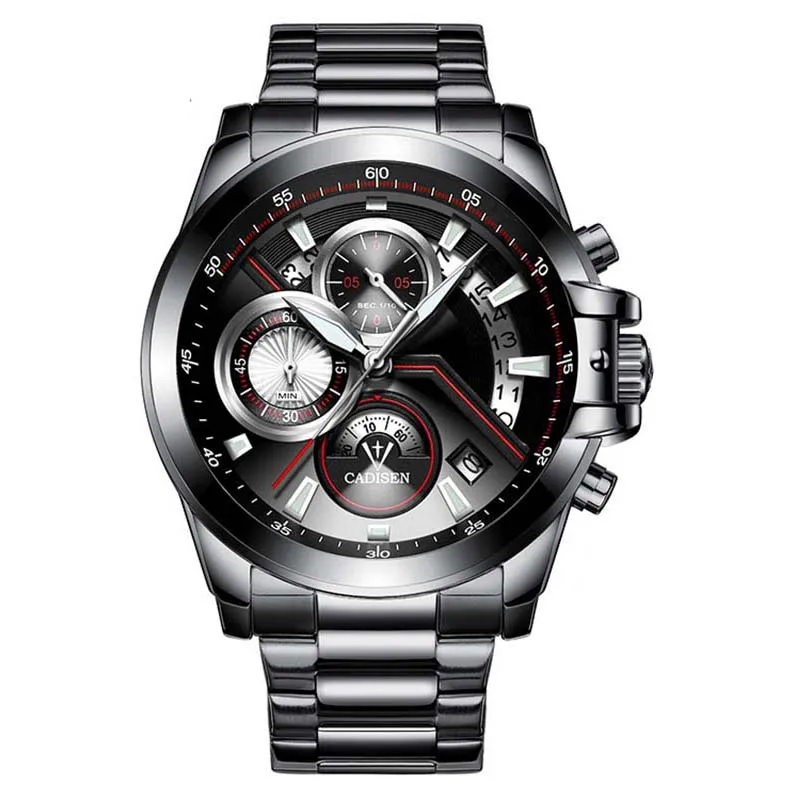

Watch three-eye multi-layer three-dimensional face men's watch multi-function quartz watch