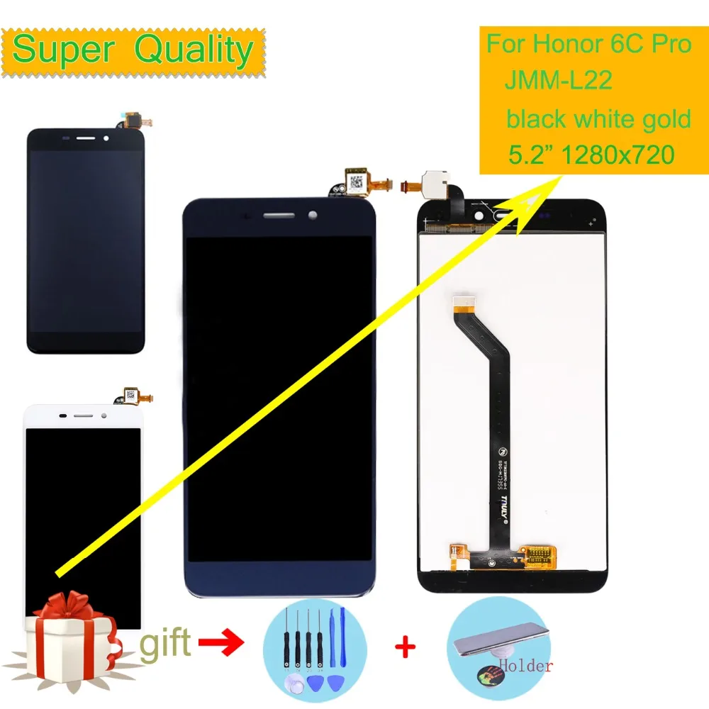 

ORIGINAL 5.2" For Huawei HONOR 6C PRO DUAL SIM JMM-L22 LCD Display Touch Screen Digitizer 6CPro LCD Screen Assembly LCD Complete