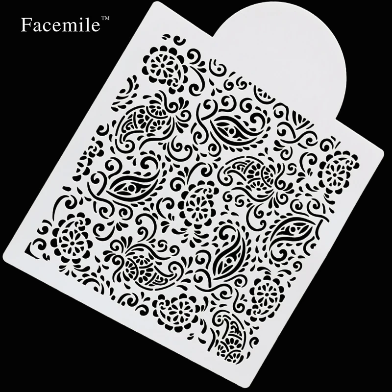 15x19 см Facemile новый бренд Пейсли Торт Помадка кекс украшения выпечки Шаблоны для