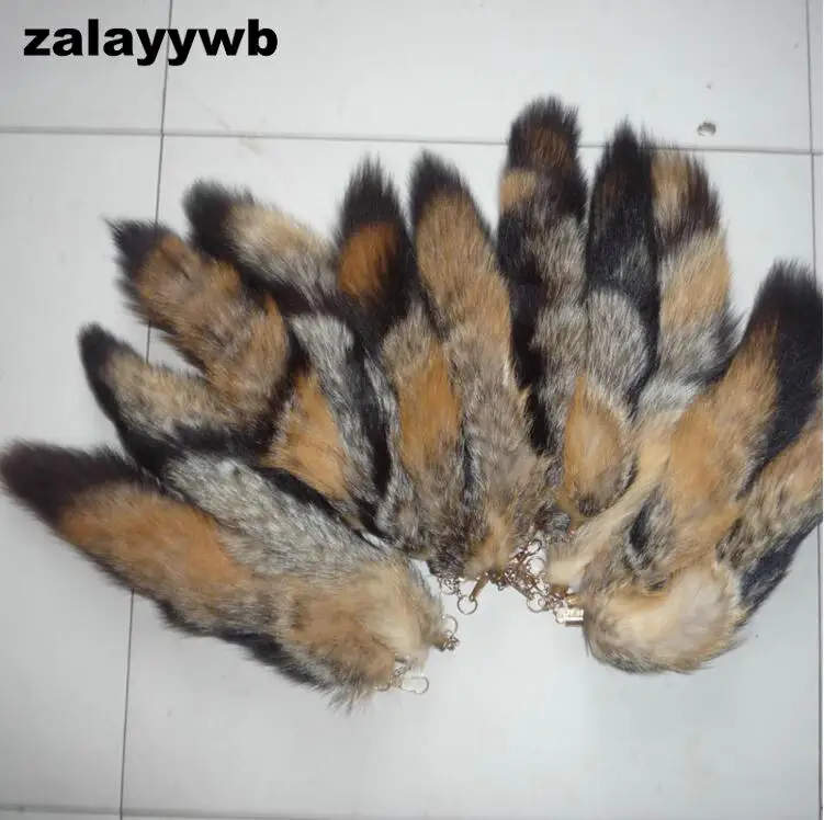Zalzyywb горячая Распродажа 35 см длинный натуральный настоящий красный лисий хвост
