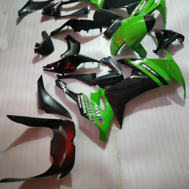 Зеленый/черный ZX10R 08 10 наборы обтекателей бодикон Cowling корпус ABS пластик для Kawasaki