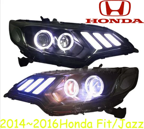 

Car Styling Head Lamp for FIT JAZZ Headlights, LED DRL Daytime Running Light Bi-Xenon Lens HID Accessories,Fit headlight