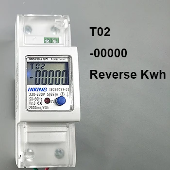 65A 100A 230 В 50 Гц 60 Гц Напряжение тока положительный Реверс сброс мощности до нуля однофазный din-рейку кВт-ч Ватт час счетчик энергии