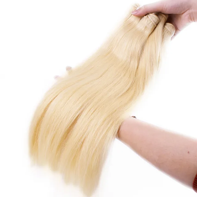 Ali Queen-extensiones de pelo de visón brasileño para mujer, mechones de cabello humano liso, sin procesar, de una sola pieza, 613 Rubio, 10A Ali Queen-extensiones de pelo de visón brasileño para mujer, mechones de cabello humano liso, sin procesar, de una sola pieza, 613 Rubio, 10A