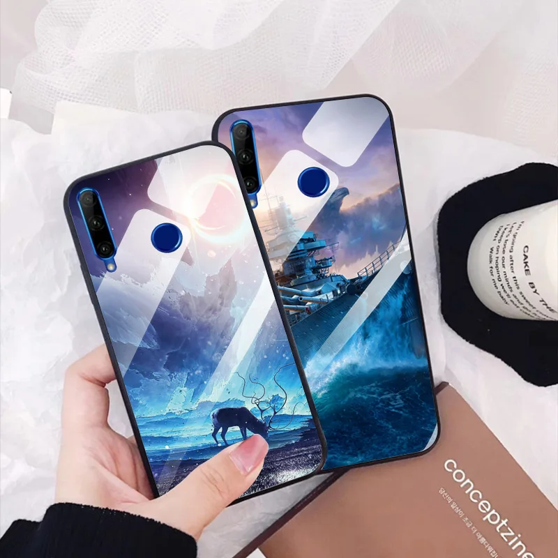 

Tempered Glass Case For Huawei Honor 10i Boat Shockproof Glossy Cover For Huawei Honor 10 Lite Tempered Glass Bumper Honor 10