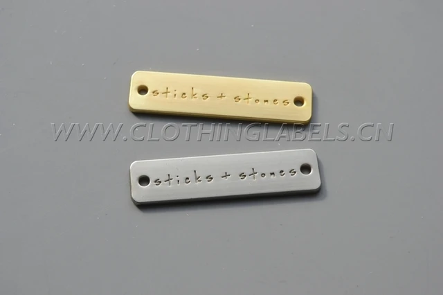 custom clothing metal labels metal labels for bags accept small