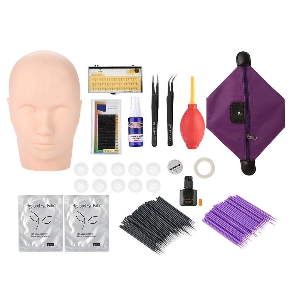 11 шт/15 шт./компл. ресницы Extension Kit прививки Пинцет для накладных ресниц чистящие пруты клей Наборы инструментов для макияжа 5 - Цвет: 15pcs