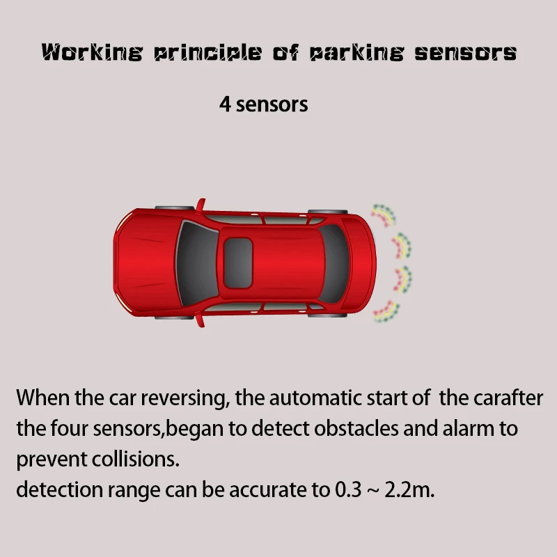 NY318/4 sensors Car styling wireless parking sensors/Solar charging + LCD display car detector parking assistance parking sensor