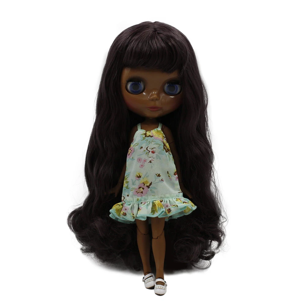 Us 32 5 50 Off Blyth Doll Super Black Skin Tone Darkest Skin Black Dark Purple Hair Joint Body 300bl9219 In Dolls From Toys Hobbies On Aliexpress