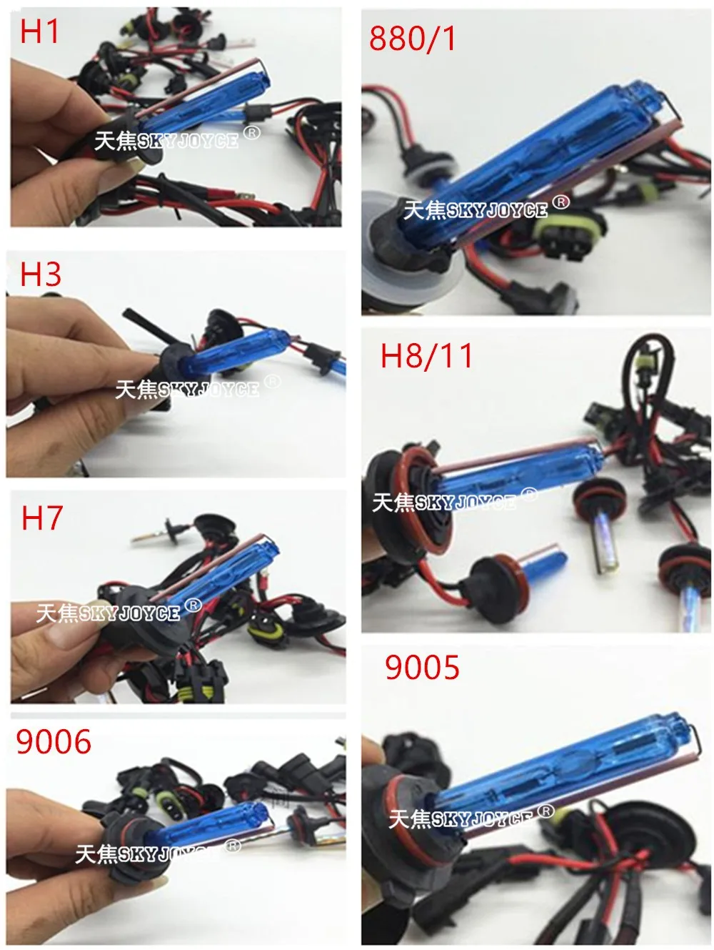 35W hid kit 30000K xenon hid H7 led xenon h1 h3  h11 9005 9006 purple pink green blue yellow film 30000K deep blue hid kit h4-1 (7)