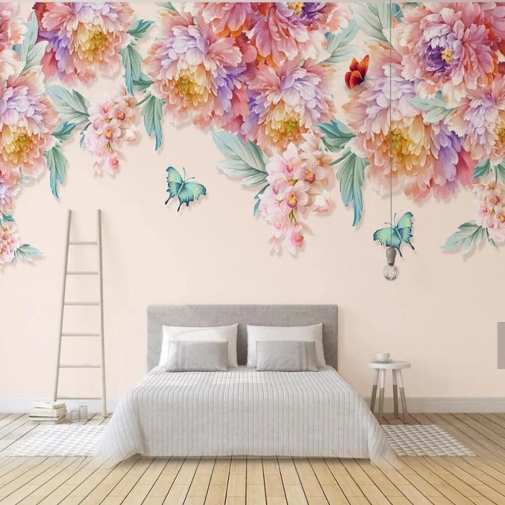 Скандинавское белье отделка Золотой Фламинго тропический обои фрески для гостиной искусство наклейки на стену роспись бумаги контакт рулон бумаги