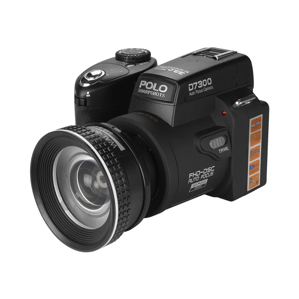 US $260.00 Upgraded Professional Protax POLO SLR D7300 16M Mega Pixels HD Digital Camera With Interchangeable Lens