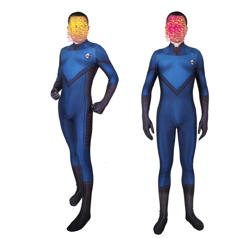 

Kids Adult Bodysuit Fantastic Four Cosplay Siamese Tights Clothing Zentai Halloween Movie Fantastic Four Anime NewVersion BOOCRE