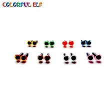 50 pares 4.5mm colorido animal olhos mix-color