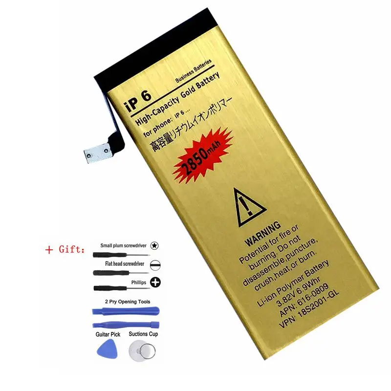 

New 0 cycle Replacment Battery for Apple iPhone 6 6g 6 g Internal Batteries Accumulator for Smart Phone with tools as gift