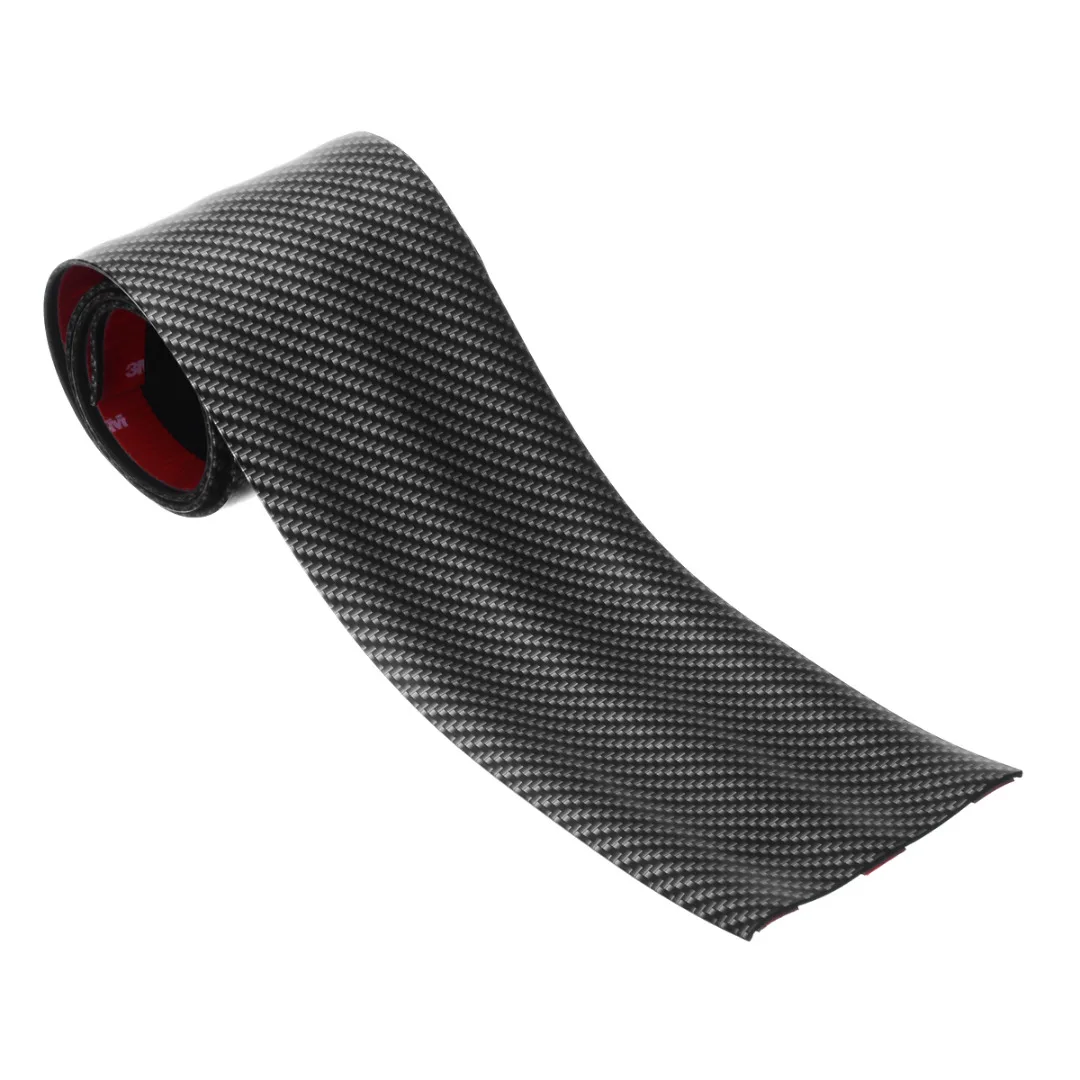 For Car Styling 3/5/7/10CM 1M Car Carbon Style Rubber Moulding Strip Soft Black Door Sill Protector Edge Guard Stickers Mayitr