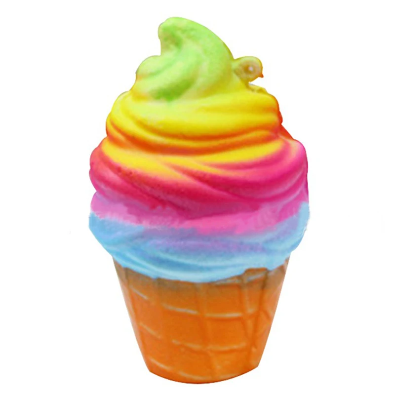 

HOT SALE Rainbow Colored Squishy Toy Fairy Ice Cream Super Slow Raising Novelty Toys