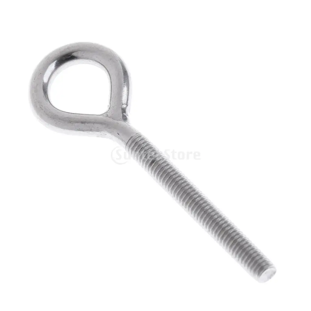 Heavy Duty 304 Stainless Steel Eyebolts Welded Eye Bolts Fastener Tool, Metric Thread M4 to M12, Tough & No Rust