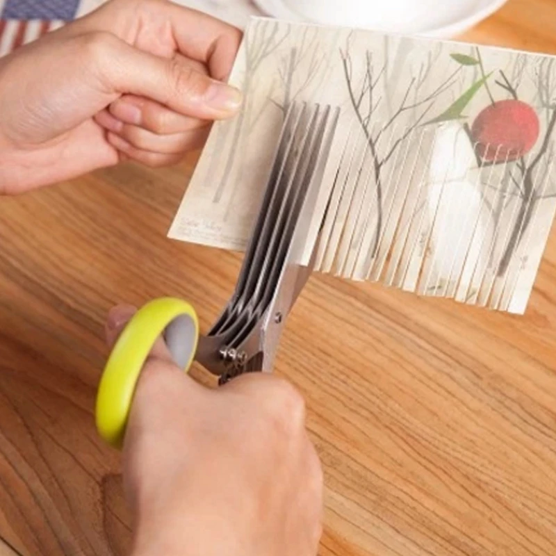 Layers Basil Rosemary Kitchen Scissors Professional Sewing Guided For home Crafts Wrapping Gifts Fabric Sewing Cut Straight Fast (6)