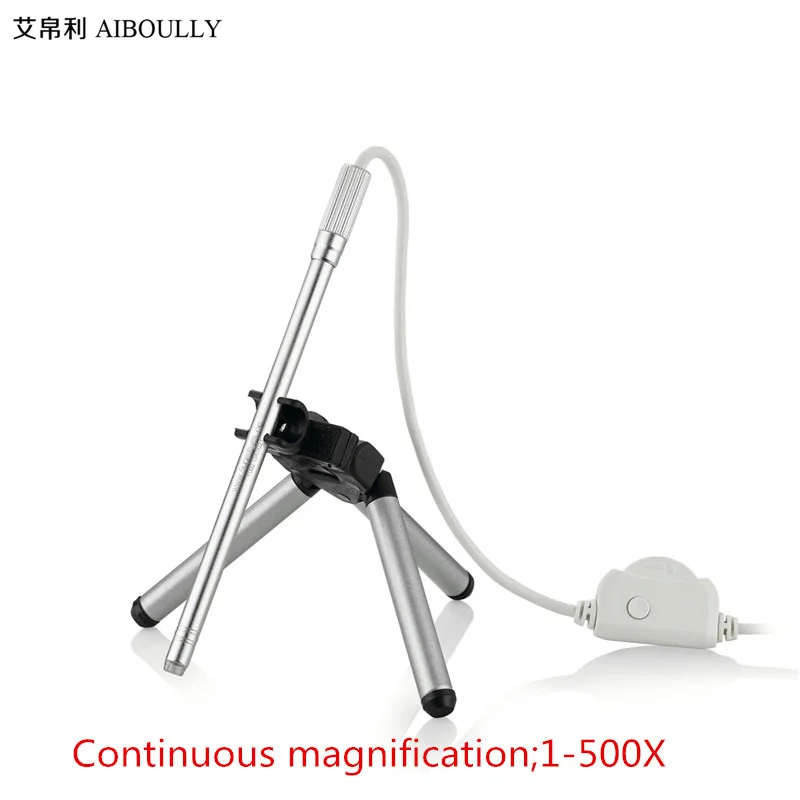  AIBOULLY 1-500x Electronic Magnifying Glass 7mm Endoscope Gynecological Microscope Ear Nose Nose An