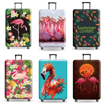 

Flamingo Pattern Travel Accessories Luggage Cover Suitcase Protection Set Baggage Dust Cover Trunk Set Trolley Case Elasticity