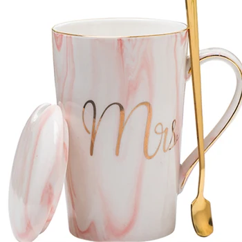 

Nordic Mug Cup Coffee Ceramic Espresso Cups Marble Pink Girl Couple Cup Cappuccino Tea Cups Set Kubek Drinking Home 50T035