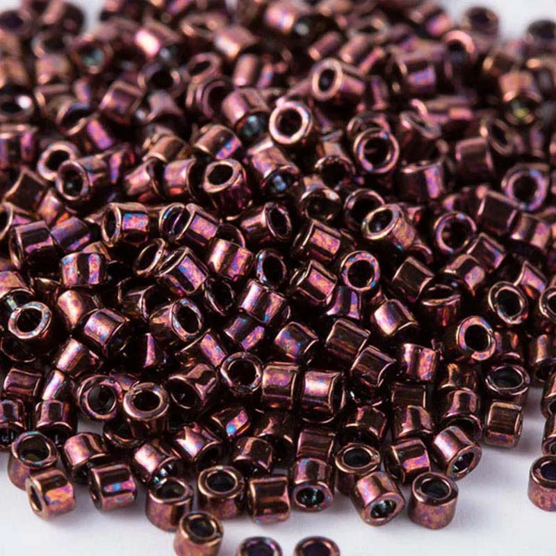 DB12 (2)Taidian Delica Beads 110 Miyuki Seedbeads Handmade Jewelry Finding Making Metallic Dark Kaspberry DB12 35gramslot