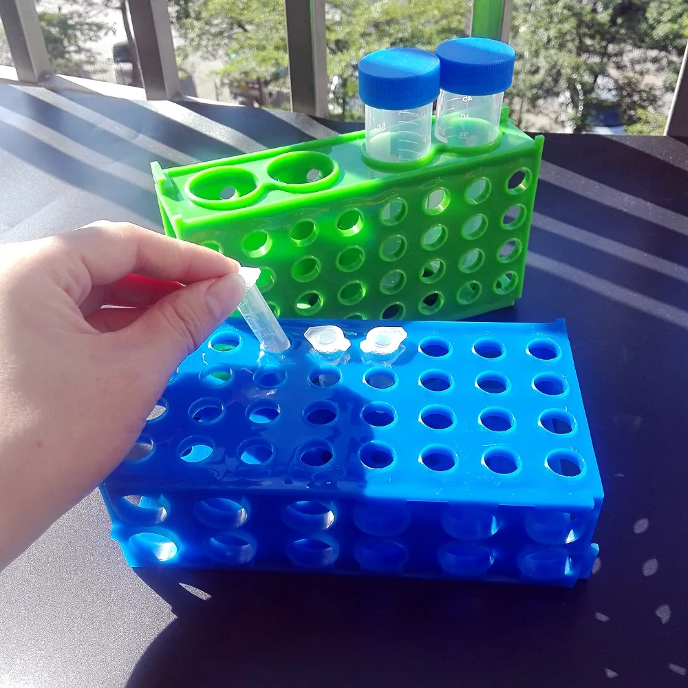 2 piece laboratory test tube Rack plastic centrifuge tubes Box for 0.5ml, 1.5ml, 10ml,15ml, 50ml tubes