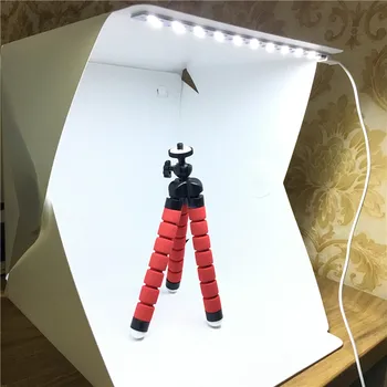 

Newest Portable Folding Photography Softbox Lighting Kit Light box Photo Studio lightbox for iPhone Samsang Digital DSLR Camera