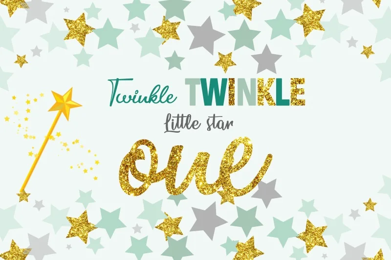 Laeacco Happy 1st Borthday фотографии фоном Twinkle Little Star сцены фон для фото младенцев для фотостудии