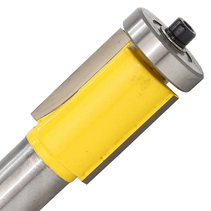 1Pc 1/2" Shank Pattern/Flush Trim Router Bit, 2-5/8" Cutter, Top & Bottom Bearing For Woodworking Cutting Tool