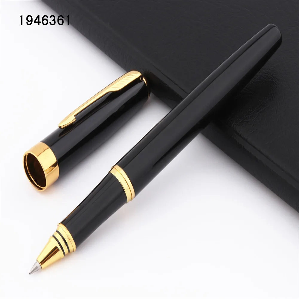 Baoer 388 Ручка-роллер из черной и нержавеющей стали для офиса и бизнеса, новая Ручка-роллер для студентов и школьников, для изучения китайской культуры, подарочная ручка