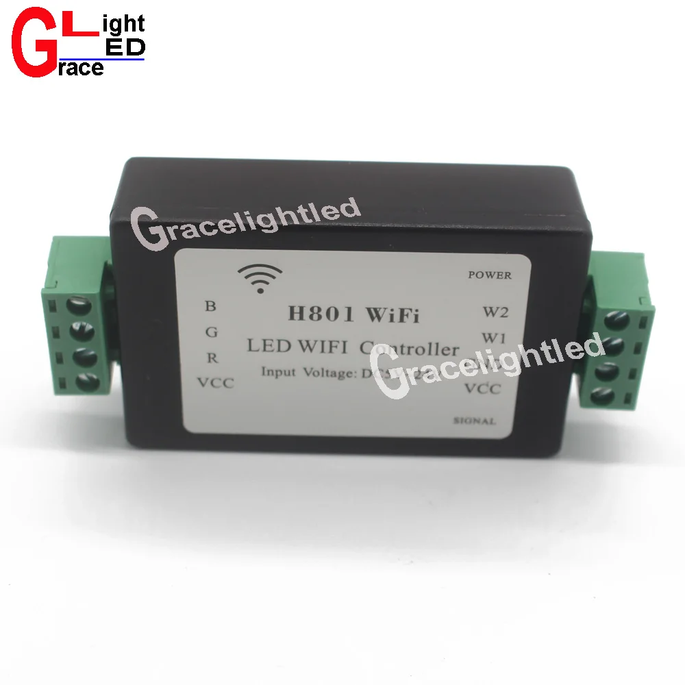 1 шт. H801 WiFi RGBW LED WIFI контроллер DC5 24V вход 4CH * 4A выход|led wifi controller|wifi controllerrgbw led controller |