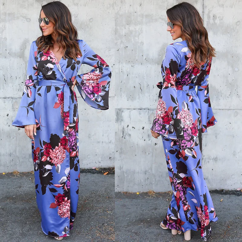 

Output Beach Dresses And Tunics Cover Up Women Ups Swimwear For New Summer 2019 Horn Long Sleeve Irregularly Split Neck Dress