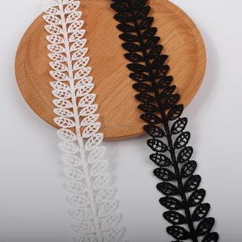 

14yards width 3cm black white water soluble lace fabric trim ribbon DIY dress curtain skirt decoration accessories