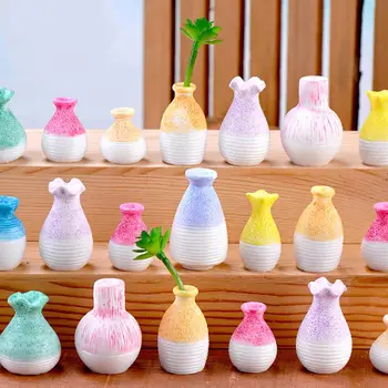 

Hot Miniature Flower Vase Micro Landscape Resin Ornament Fairy Garden DIY Decor