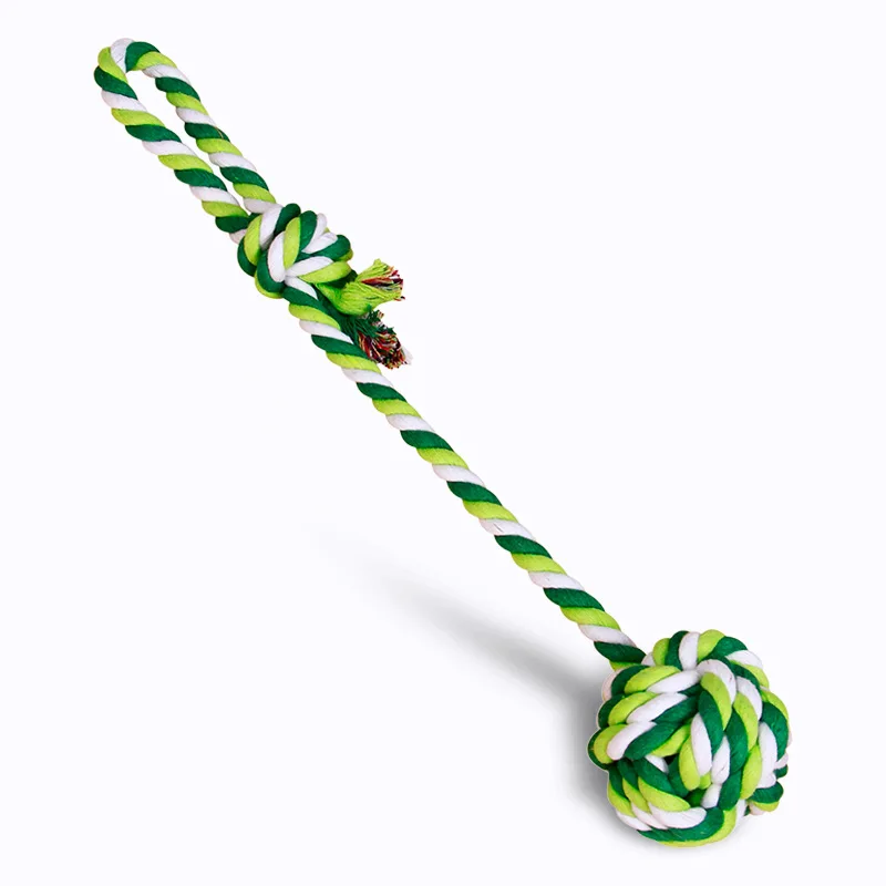 Dog training toy Rope Multicolor For Dog Double Knot Rope Chew Knot Toy Durable Braided Bone Tug Chewing Toy
