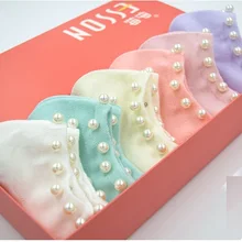 Лолита милые жемчужные короткие/средние чулки цвет/черный/белый хлопок чулки смешанных цветов 1 заказ = 1 коробка