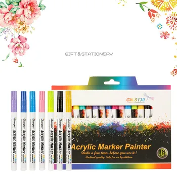 

18 Colors FineLiner Drawing Painting Watercolor Art Marker Pens Brush Pen School Supplies Ceramic Black Card Pen