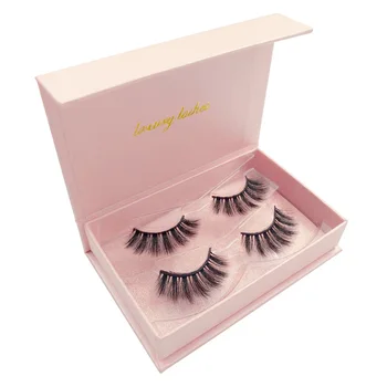 

SHIDISHANGPIN #81 14mm 2Pairs mink 3D false eyelashes thick make up faux cils with box drop shipping