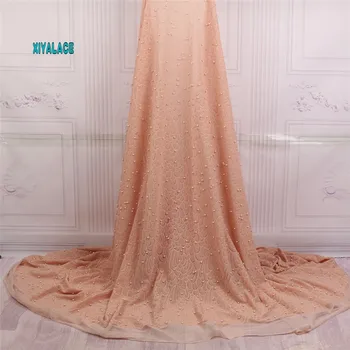 

Swiss Voile Lace African Lace Fabrics 2019 Nigerian Swiss Voile Lace High Quality French Beads Switzerland For Wedding YA1721B-1