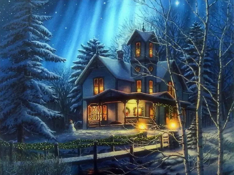 5D-Diy-Diamond-Painting-Cross-Stitch-kits-Full-Square-Diamond-Embroidery-Christmas-scenery-Living-Room-Home decor puzzle picture