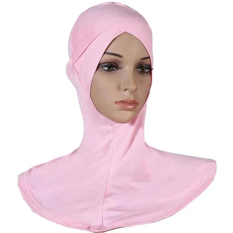 Мусульманские женщины под шарф, шляпа, шапка, кость головной убор хиджаб исламский Niquabs обертывание Chemo Cover Arab cap s Ninja Amira шапки Ближнего Востока - Цвет: pink