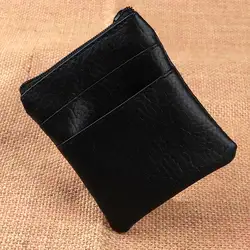 Новая мода портативный черный ПУ, кожаная монета кошелек для мужчин и женщин держатель для карт мини короткий кошелек сумки 8 см * 10 см