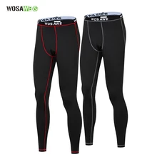 WOSAWE Термолеггинсы для фитнеса, мужские спортивные Леггинсы, колготки для бега, теплые штаны для бега