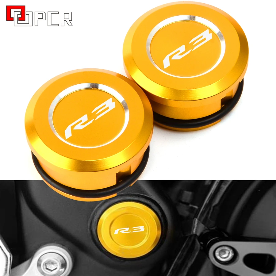

R3 logo Motorcycle Frame Hole Covers Fits For Yamaha YZF R3 ABS 2013 2014 2015