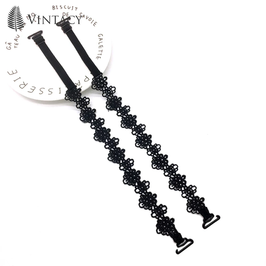 Vintacy 2018 Women Shoulder Straps Black White Lace Summer Fashion