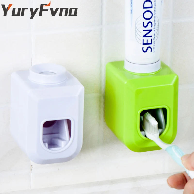 

YuryFvna Automatic Toothpaste Squeezer Sticky Suction Pad Wall Mounted Convenient Toothpaste Dispenser Bathroom Accessories