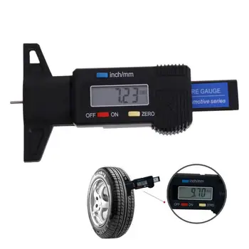 

Black LCD Display Digital Depth Gauge Tire Tread Brake