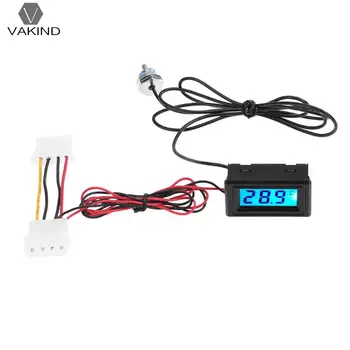 

LED Digital Display Temperature Detector Meter Stand Thermometer with G1/4 Thread for Computer PC Water Cooling System